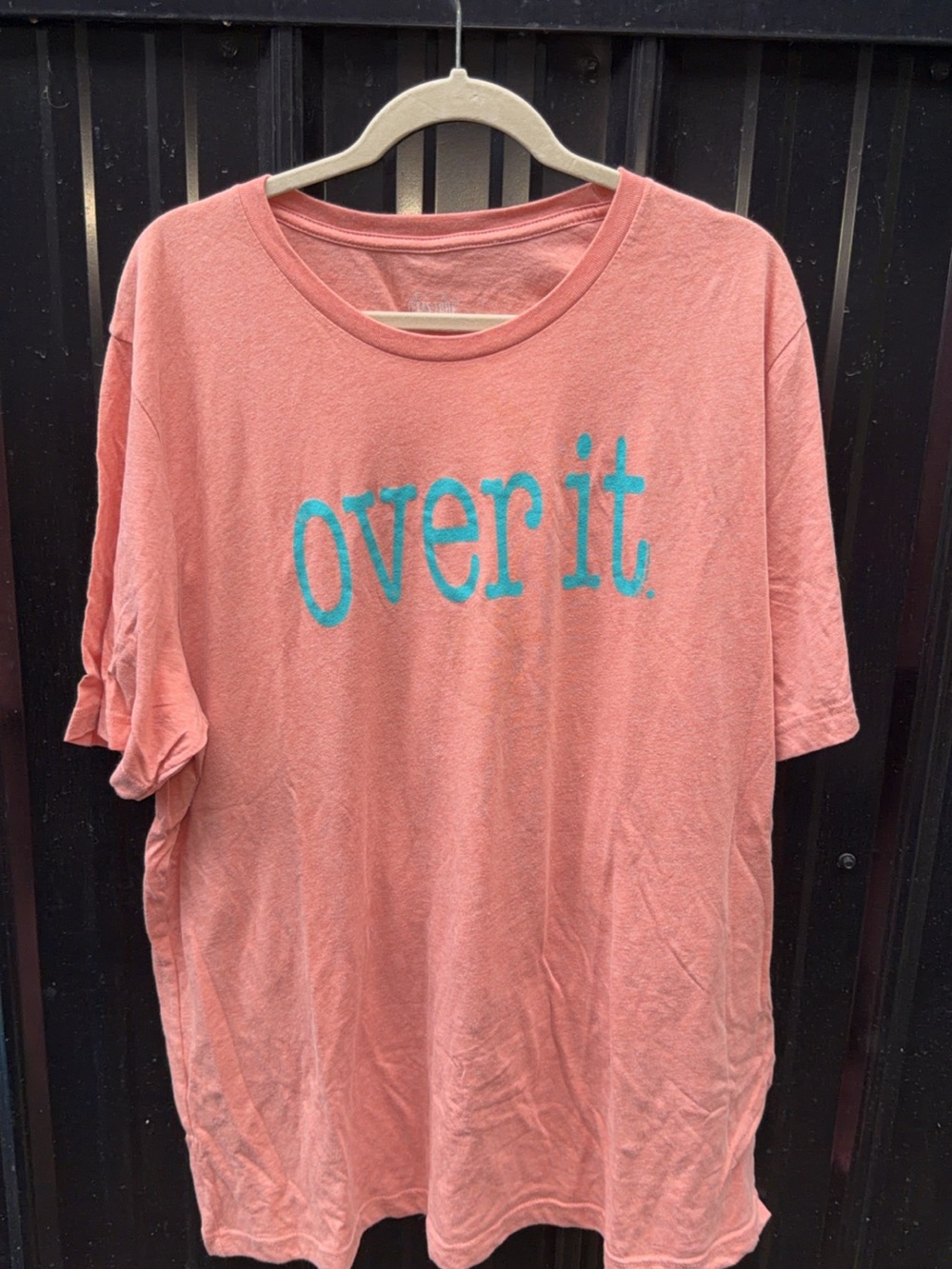 Pink 'Over It' Short Sleeve Graphic Tee